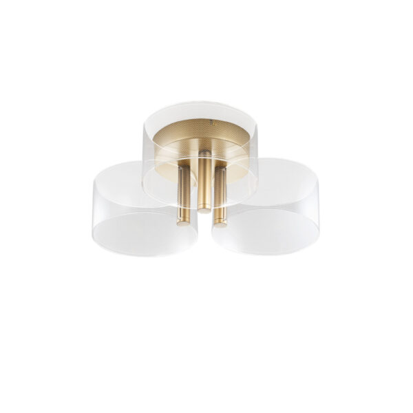 Plafoniera Gatlin 21W 3000K, Auriu si Metal, Acrilic Nova Luce