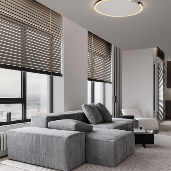 Plafoniera Greamy 30W 3000K, Negru si Aluminiu, Acrilic Nova Luce