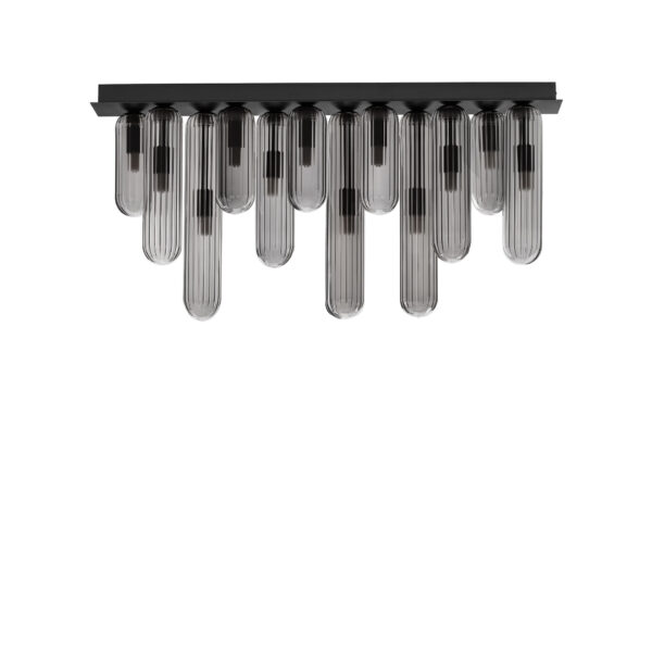 Plafoniera Gustave 60W, Gri si Sticla, Metal Nova Luce