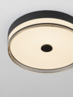 Plafoniera Helios 22W 3000K, Negru si Otel, Acrilic Nova Luce