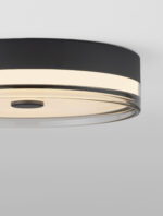 Plafoniera Helios 22W 3000K, Negru si Otel, Acrilic Nova Luce