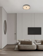 Plafoniera Helios 31W 3000K, Negru si Otel, Acrilic Nova Luce