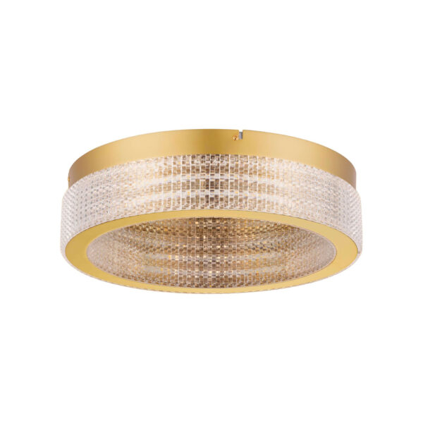 Plafoniera Kinara 46W 3000K, Auriu si Aluminiu, Acrilic, Otel inoxidabil Nova Luce
