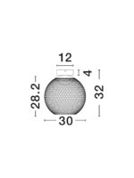 Plafoniera Kinetic 12W 3000K, Negru si Metal, Acrilic Nova Luce