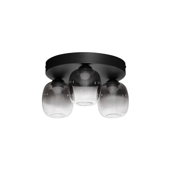Plafoniera Kita 16W 3000K, Negru si Sticla, Metal Nova Luce