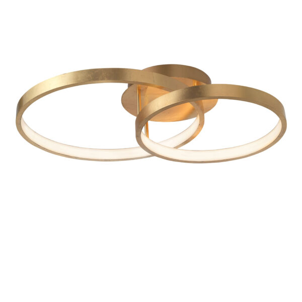Plafoniera Leon 44W 3000K, Auriu si Aluminiu, Acrilic Nova Luce