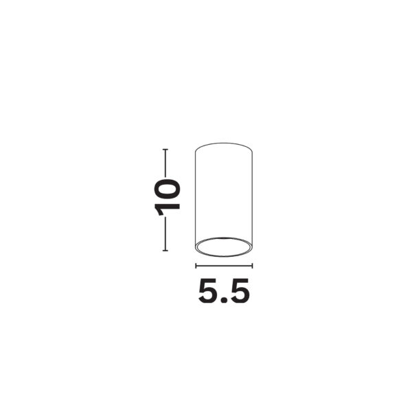 Plafoniera Mnia 10W, Alb si Aluminiu Nova Luce