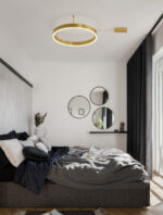Plafoniera Motif 46W 3000K, Auriu si Aluminiu, Acrilic Nova Luce