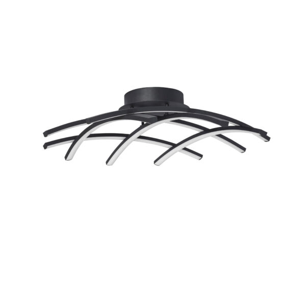 Plafoniera Narvi 36W 3000K, Negru si Aluminiu, Acrilic Nova Luce