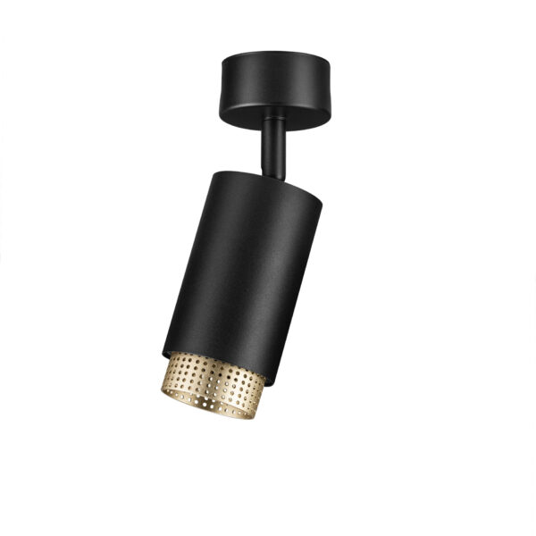Plafoniera Nessi 10W, Negru, Auriu si Aluminiu Nova Luce