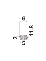 Plafoniera Nessi 10W, Negru si Aluminiu Nova Luce