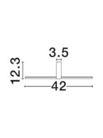 Plafoniera Noah 29W 3000K, Maro si Aluminiu, Acrilic Nova Luce