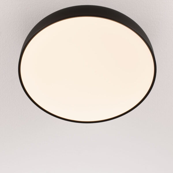 Plafoniera Noelia 36W 2700 K, Negru si Otel, Aluminiu, Acrilic Nova Luce