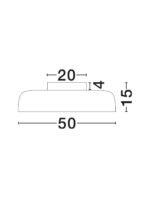 Plafoniera Noelia 36W 3000K, Bordo si Otel, Aluminiu, Acrilic Nova Luce