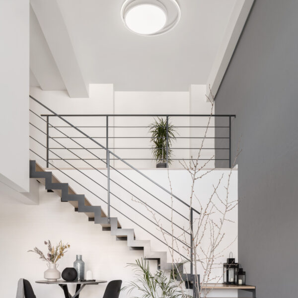 Plafoniera Odrey 22W 3000K, Alb si Aluminiu, Acrilic Nova Luce