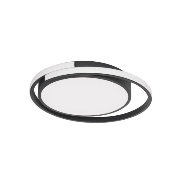 Plafoniera Odrey 22W 3000K, Negru si Aluminiu, Acrilic Nova Luce