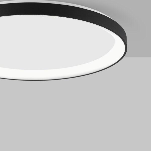 Plafoniera Pertino 40W 3000K, Negru si Aluminiu, Acrilic Nova Luce