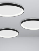 Plafoniera Pertino 50W 2700 K, Negru si Aluminiu, Acrilic Nova Luce