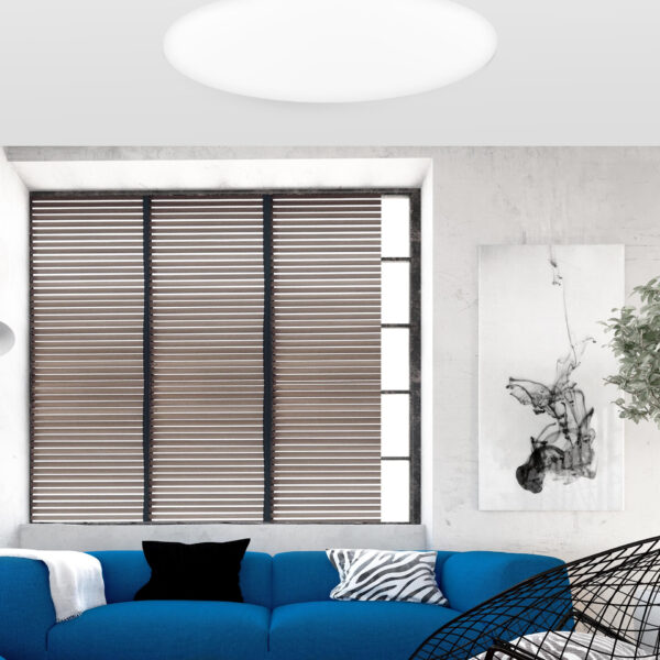 Plafoniera Pressione 36W, Alb si Sticla, Metal Nova Luce