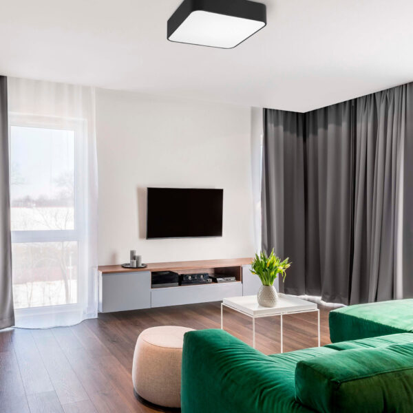 Plafoniera Ragu 48W, Negru si Metal, Acrilic Nova Luce
