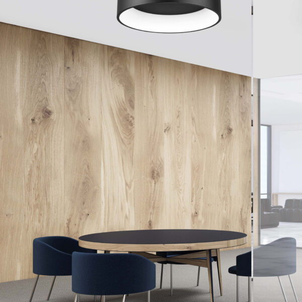 Plafoniera Rando 42W 3000K, Negru si Aluminiu, Acrilic Nova Luce