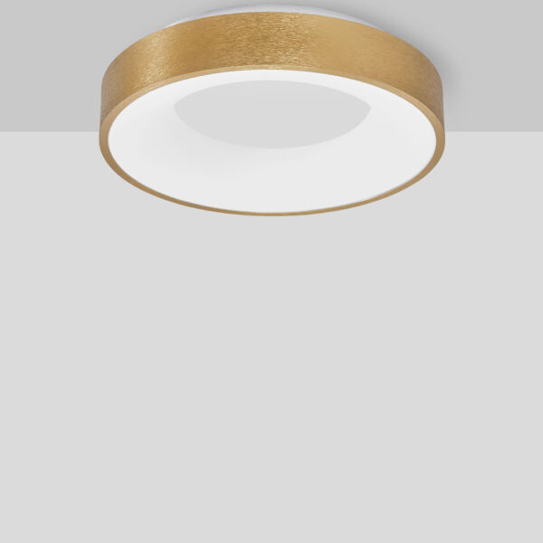 Plafoniera Rando Thin 30W 3000K, Auriu si Aluminiu, Acrilic Nova Luce