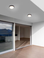 Plafoniera Reo 19W 3000K, Negru si Policarbonat Nova Luce