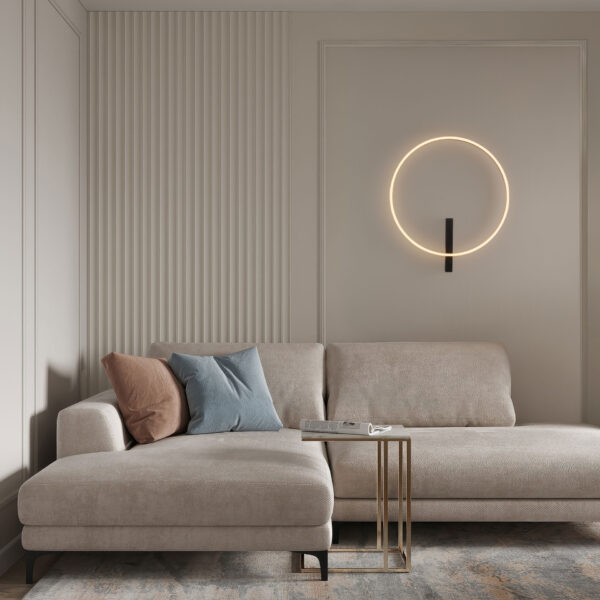 Plafoniera Semper 47W 3000 | 2700 | 4000K, Negru si Aluminiu, Silicon Nova Luce