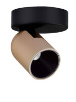 Plafoniera Sirmos 8W 3000K, Negru, Auriu si Aluminiu Nova Luce