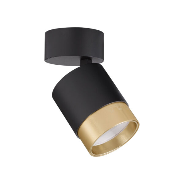 Plafoniera Spectre 15W 3000K, Negru, Auriu alama si Aluminiu Nova Luce
