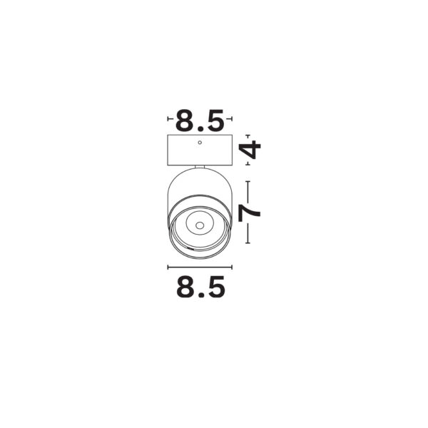 Plafoniera Spectre 15W 3000K, Negru si Aluminiu Nova Luce
