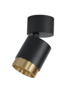 Plafoniera Spectre 5W 3000K, Negru, Auriu alama si Aluminiu Nova Luce