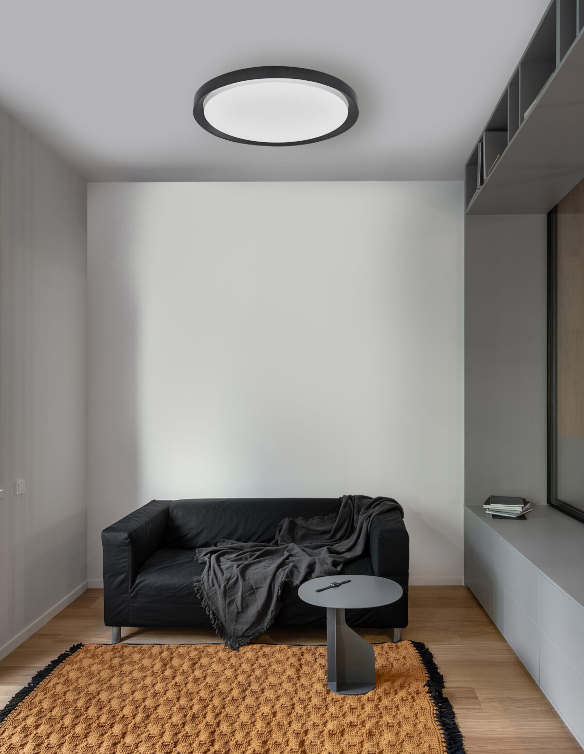 Plafoniera Troy 50W 3000K, Negru si Metal, Acrilic Nova Luce