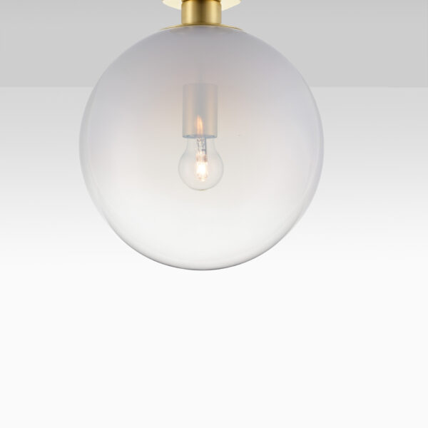 Plafoniera Vita 12W, Alb, Auriu si Sticla, Metal Nova Luce