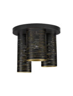 Plafoniera Zane 15W, Negru, Auriu si Metal Nova Luce