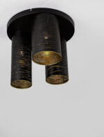 Plafoniera Zane 15W, Negru, Auriu si Metal Nova Luce