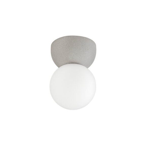 Plafoniera Zero 5W, Gri si Sticla, Beton Nova Luce