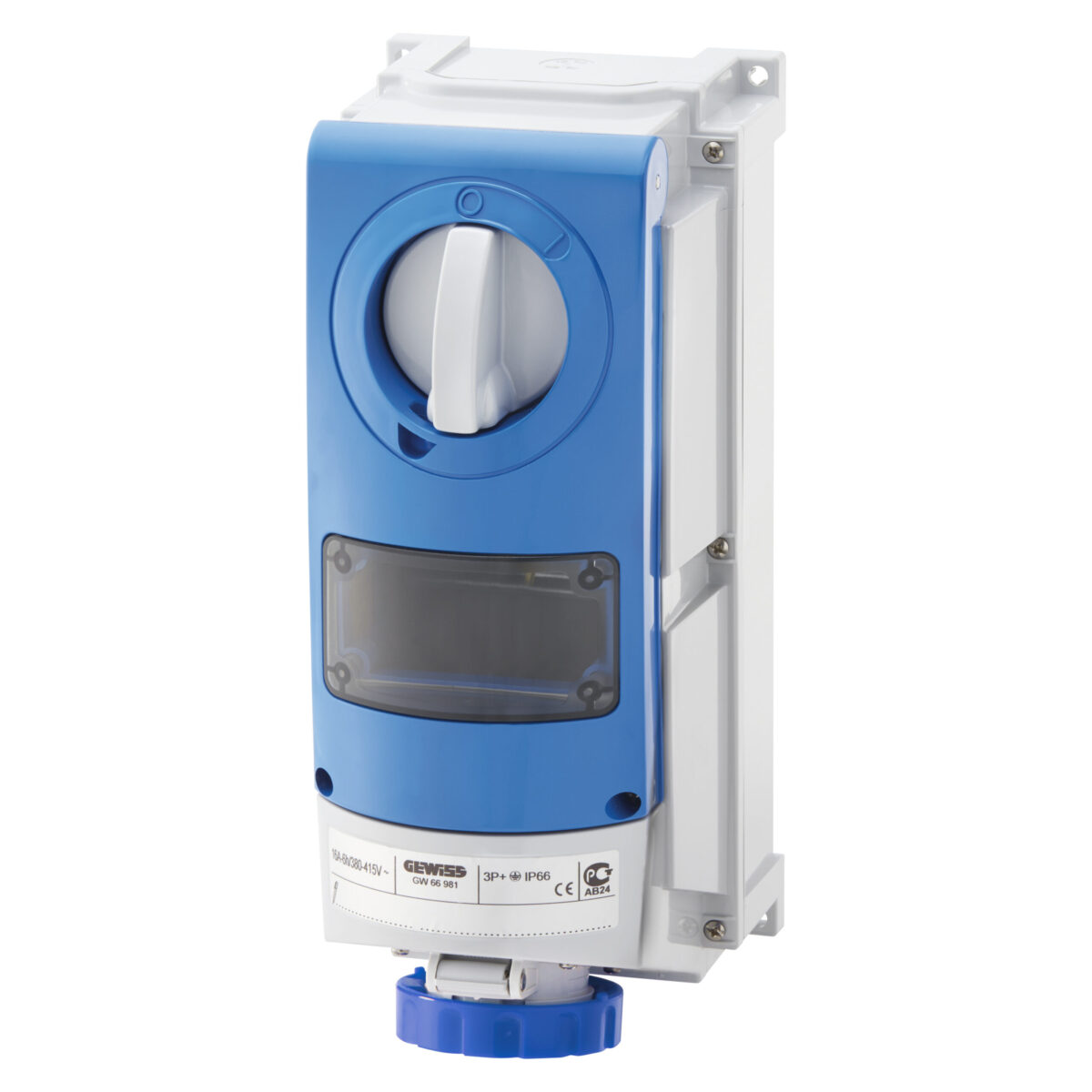 Priza Fixa Interblocata Verticala aparenta 3P+N+E 32A 200-250V-50/60HZ 9H-IP66