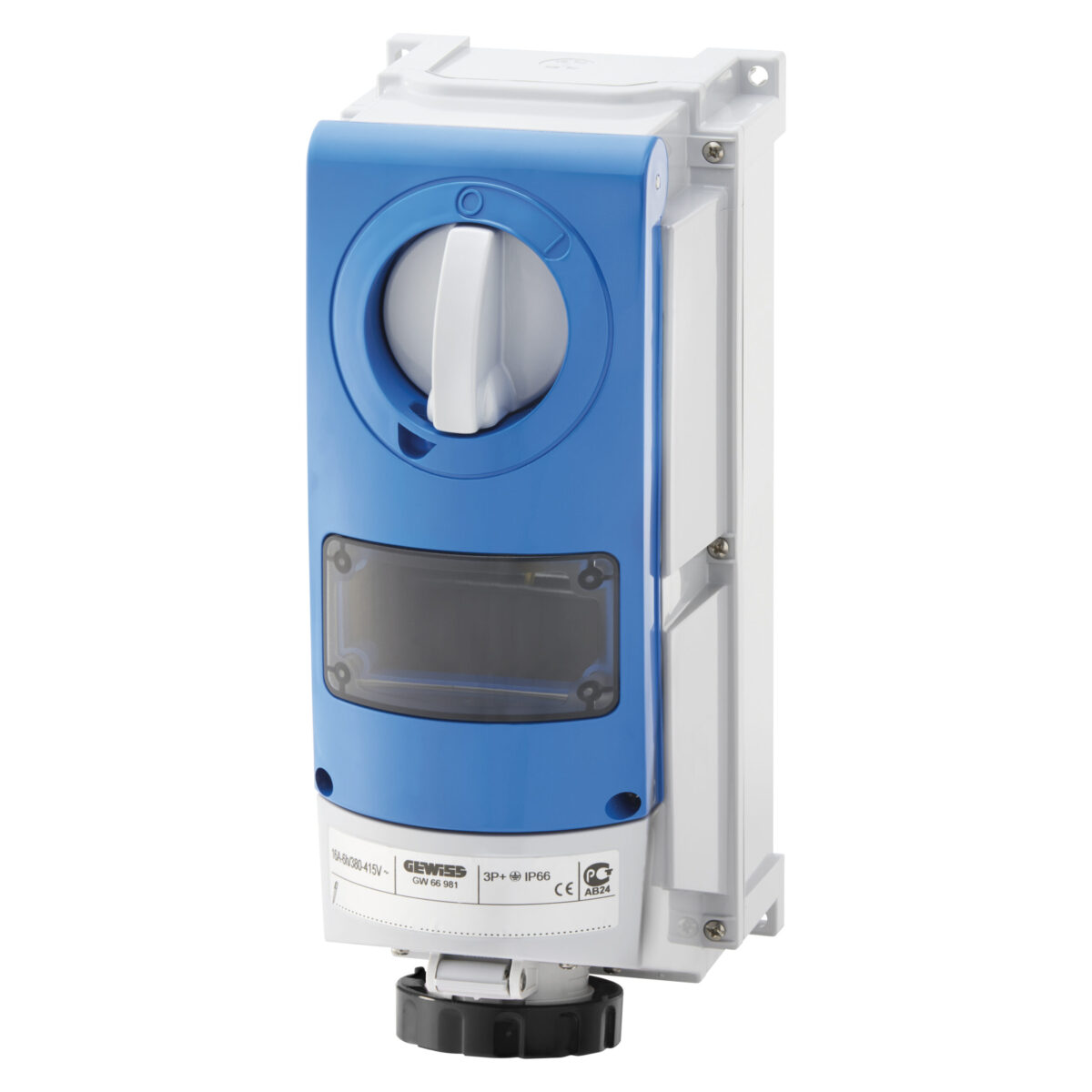 Priza Fixa Interblocata Verticala aparenta 3P+E 63A 480-500V-50/60HZ 7H-IP66 Priza Fixa Interblocata Verticala aparenta 3P+N+E 32A 480-500V-50/60HZ 7H-IP66