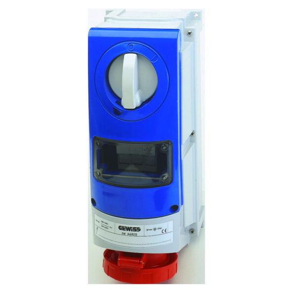 Priza Interblocata Fixa Verticala 3P+E 32A 380-415V-50/60HZ 3H - IP66