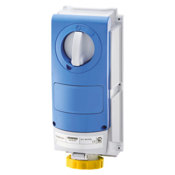 Priza Interblocata Fixa Verticala 3P+N+E 32A 100 - 130V - 50/60HZ 4H - IP66