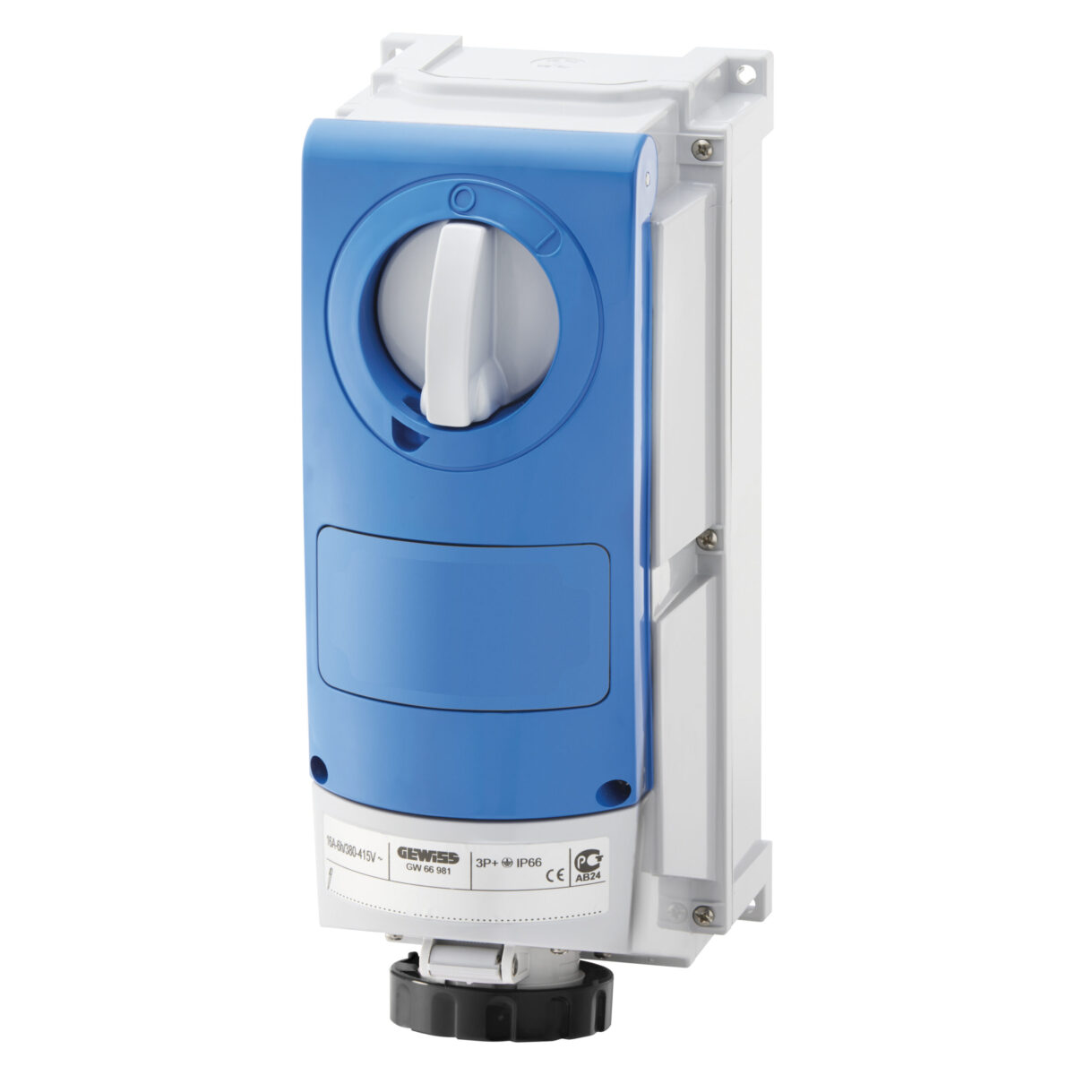 Priza Interblocata Fixa Verticala- 3P+N+E 63A 480 - 500V - 50/60HZ 7H - IP66