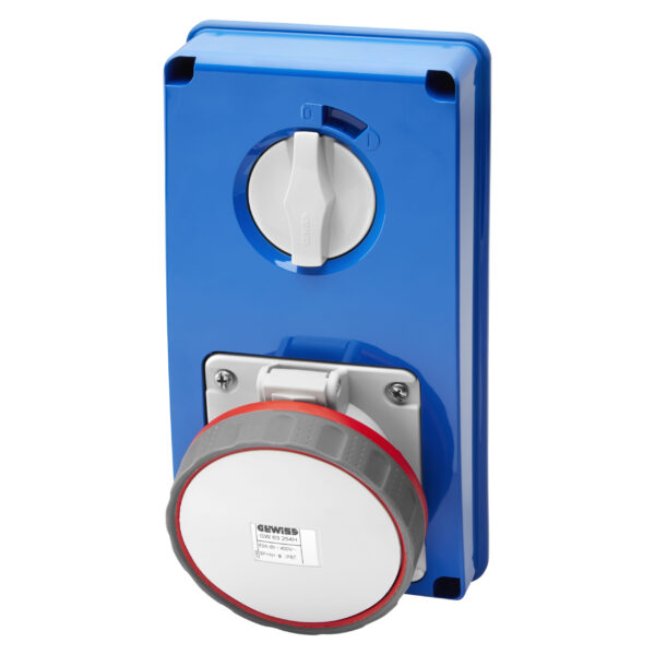 Priza Interblocata Fixa Verticala incastrata 3P+N+E 63A 346-415V - 50/60HZ 6H - IP67