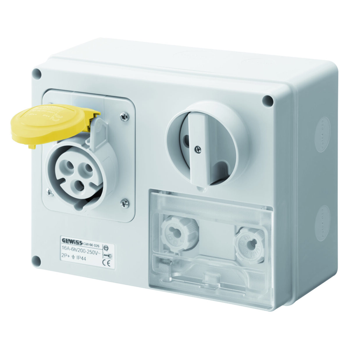 Priza Orizontala Fixa Interblocata 3P+N+E 32A 100-130V - 50/60HZ 4H CBF - IP44