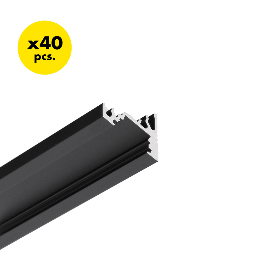 Profil LED CORNER10 BC/UX 2000 mm – Negru anodizat – TOPMET Profil LED CORNER10 BC/UX 2000 mm - Negru anodizat - TOPMET