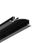 Profil LED FLAT8 H/UX 1000 mm - Negru anodizat - TOPMET