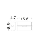 Proiector fatada Dio 4W 3000K, Negru si Aluminiu Nova Luce