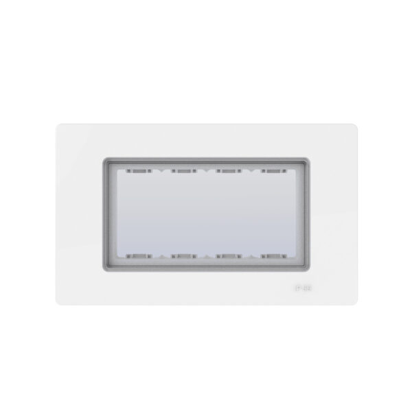 Rama ornament exterior IP55 4 Module - Alb Lucios - System Pura