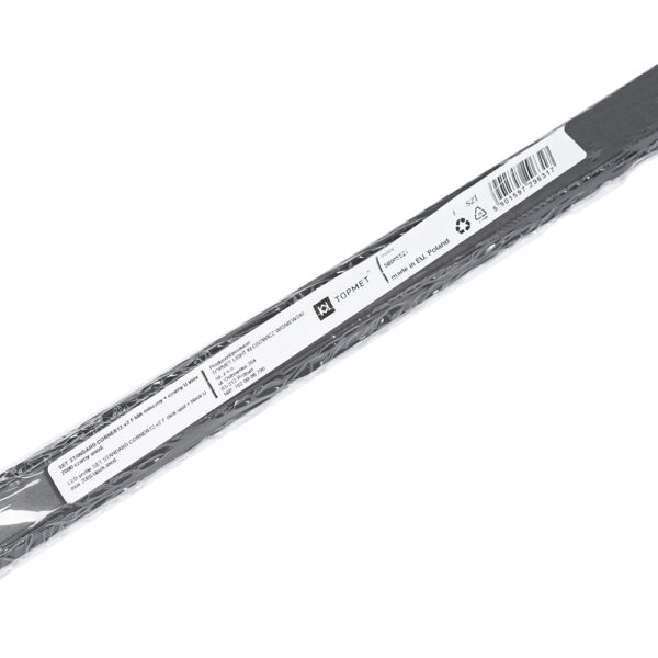 Set profil LED STANDARD CORNER12.v2 2000 Negru Anodizat + F click - TOPMET