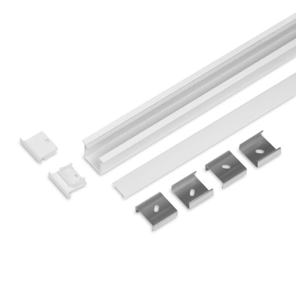 Set profil LED STANDARD LINEA-IN20 2000 Alb vopsit RAL9003 + F click - TOPMET